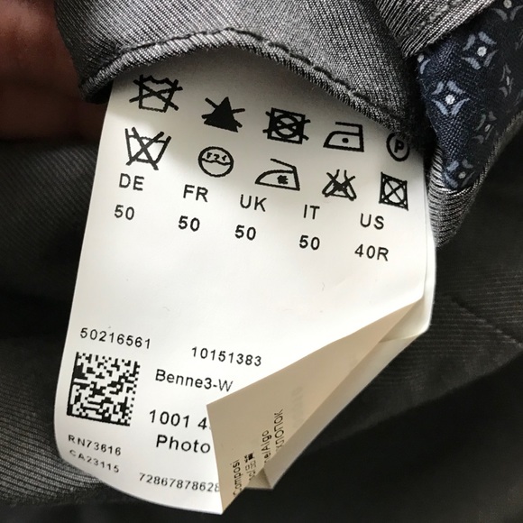 NWOT HUGO BOSS navy cotton sport coat size 40R - Picture 6 of 6